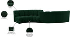 Meridian Furniture - Infinity 154" Green Boucle Fabric Upholstered 4pc. Sectional - 643Green-S4PC - GreatFurnitureDeal