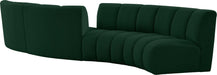 Meridian Furniture - Infinity 154" Green Boucle Fabric Upholstered 4pc. Sectional - 643Green-S4PC - GreatFurnitureDeal
