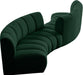 Meridian Furniture - Infinity 154" Green Boucle Fabric Upholstered 4pc. Sectional - 643Green-S4PC - GreatFurnitureDeal