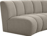 Meridian Furniture - Infinity 83" Brown Boucle Fabric Upholstered 2pc. Sectional - 643Taupe-2PC - GreatFurnitureDeal