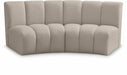 Meridian Furniture - Infinity 83" Brown Boucle Fabric Upholstered 2pc. Sectional - 643Taupe-2PC - GreatFurnitureDeal