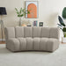 Meridian Furniture - Infinity 83" Brown Boucle Fabric Upholstered 2pc. Sectional - 643Taupe-2PC - GreatFurnitureDeal