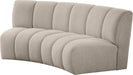 Meridian Furniture - Infinity 83" Brown Boucle Fabric Upholstered 2pc. Sectional - 643Taupe-2PC - GreatFurnitureDeal