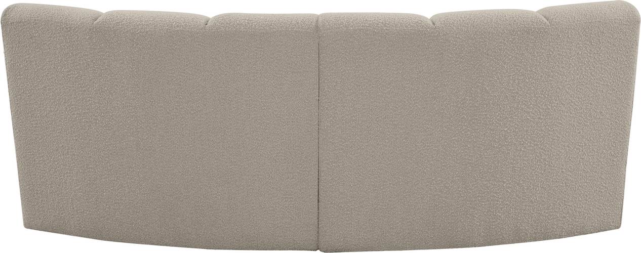 Meridian Furniture - Infinity 83" Brown Boucle Fabric Upholstered 2pc. Sectional - 643Taupe-2PC - GreatFurnitureDeal