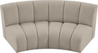 Meridian Furniture - Infinity 83" Brown Boucle Fabric Upholstered 2pc. Sectional - 643Taupe-2PC - GreatFurnitureDeal