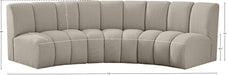 Meridian Furniture - Infinity 119" Brown Boucle Fabric Upholstered 3pc. Sectional - 643Taupe-3PC - GreatFurnitureDeal