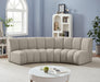 Meridian Furniture - Infinity 119" Brown Boucle Fabric Upholstered 3pc. Sectional - 643Taupe-3PC - GreatFurnitureDeal
