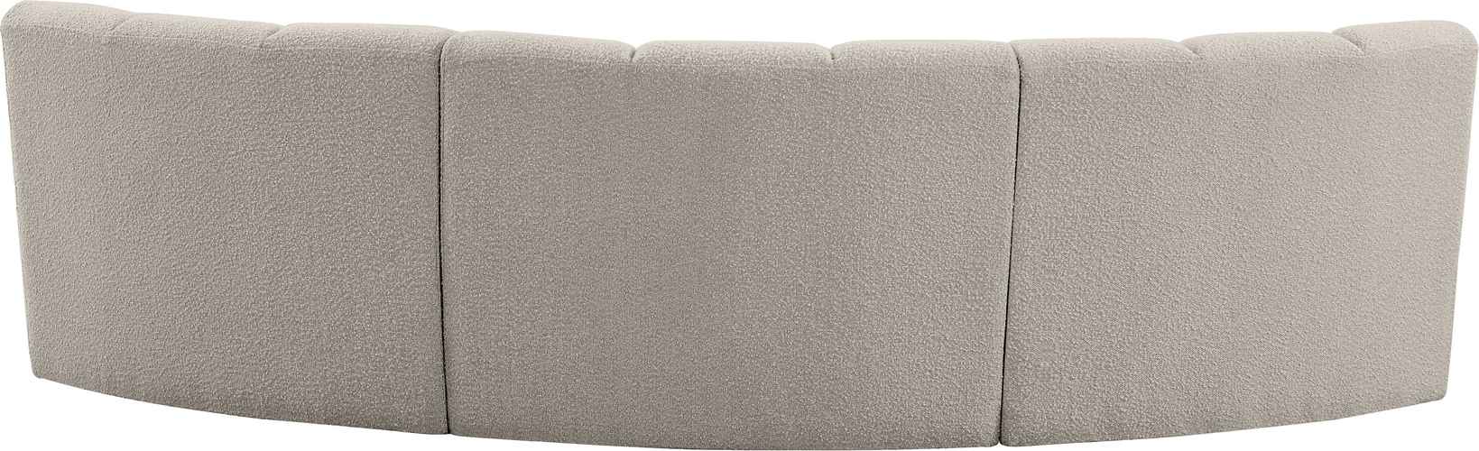 Meridian Furniture - Infinity 119" Brown Boucle Fabric Upholstered 3pc. Sectional - 643Taupe-3PC - GreatFurnitureDeal
