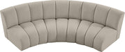 Meridian Furniture - Infinity 119" Brown Boucle Fabric Upholstered 3pc. Sectional - 643Taupe-3PC - GreatFurnitureDeal