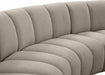 Meridian Furniture - Infinity 119" Brown Boucle Fabric Upholstered 3pc. Sectional - 643Taupe-3PC - GreatFurnitureDeal