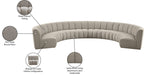 Meridian Furniture - Infinity 178" Brown Boucle Fabric Upholstered 8pc. Sectional - 643Taupe-8PC - GreatFurnitureDeal
