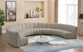 Meridian Furniture - Infinity 178" Brown Boucle Fabric Upholstered 8pc. Sectional - 643Taupe-8PC - GreatFurnitureDeal