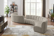 Meridian Furniture - Infinity 268" Brown Boucle Fabric Upholstered 8pc. Sectional - 643Taupe-S8PC - GreatFurnitureDeal