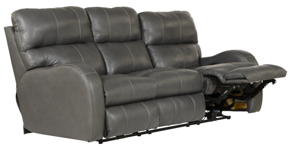 Catnapper - Angelo 3 Piece Power Reclining Living Room Set in Gunmetal - 64461-462-460-GUNMETAL - GreatFurnitureDeal