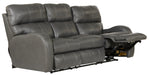 Catnapper - Angelo 3 Piece Power Reclining Living Room Set in Gunmetal - 64461-462-460-GUNMETAL - GreatFurnitureDeal