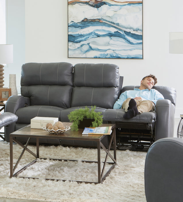 Catnapper - Angelo 2 Piece Power Reclining Sofa Set in Gunmetal - 64461-462-GUNMETAL - GreatFurnitureDeal