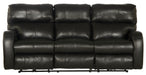 Catnapper - Angelo Power Headrest Power Lay Flat Reclining Sofa in Black - 64461-BLACK - GreatFurnitureDeal