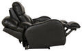 Catnapper - Angelo Power Headrest Power Lay Flat Reclining Loveseat in Black - 64462-BLACK - GreatFurnitureDeal