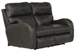 Catnapper - Angelo Power Headrest Power Lay Flat Reclining Loveseat in Black - 64462-BLACK - GreatFurnitureDeal