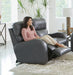 Catnapper - Angelo Power Headrest Power Lay Flat Reclining Loveseat in Gunmetal - 64572-GUNMETAL - GreatFurnitureDeal