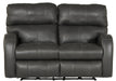 Catnapper - Angelo Power Headrest Power Lay Flat Reclining Loveseat in Gunmetal - 64572-GUNMETAL - GreatFurnitureDeal