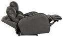 Catnapper - Angelo Power Headrest Power Lay Flat Reclining Loveseat in Gunmetal - 64572-GUNMETAL - GreatFurnitureDeal