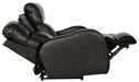 Catnapper - Angelo Power Headrest Power Lay Flat Reclining Loveseat in Black - 64462-BLACK - GreatFurnitureDeal
