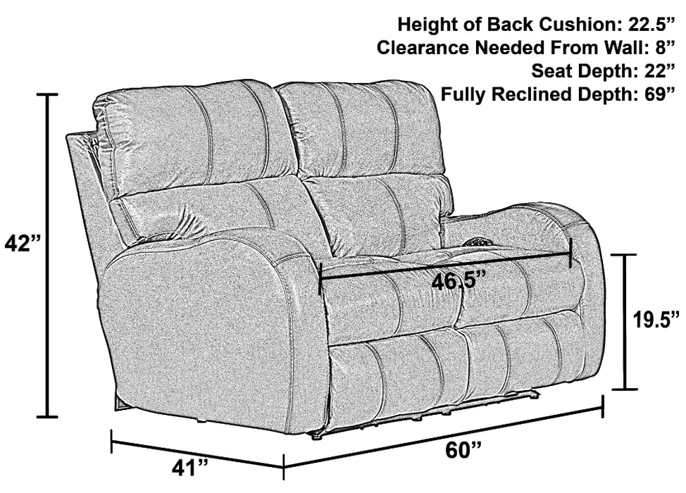 Catnapper - Angelo 2 Piece Power Reclining Sofa Set in Black - 64461-462-BLACK - GreatFurnitureDeal