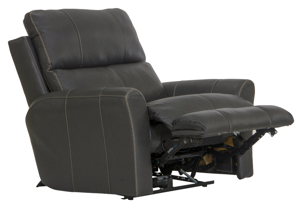 Catnapper - Fredda Power Headrest Power Lay Flat Recliner w/Zero Gravity in Anthracite - 64480-7-ANTHRACITE - GreatFurnitureDeal