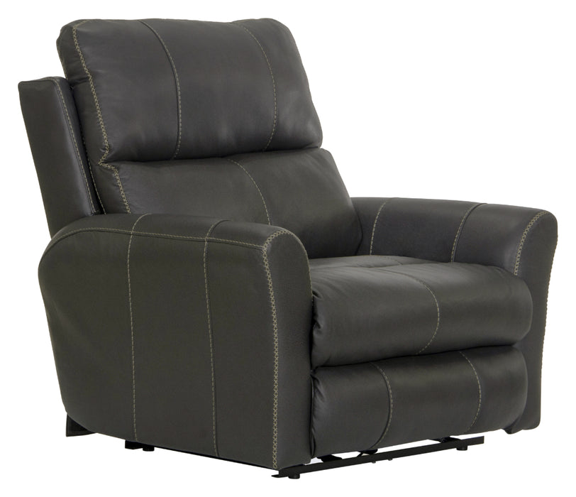 Catnapper - Fredda Power Headrest Power Lay Flat Recliner w/Zero Gravity in Anthracite - 64480-7-ANTHRACITE - GreatFurnitureDeal