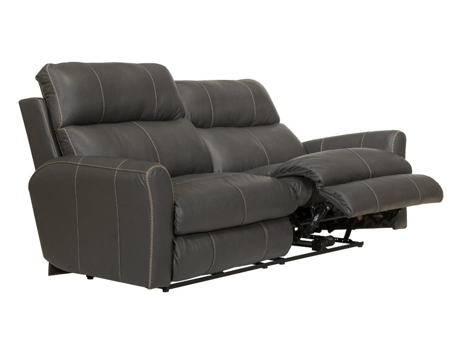 Catnapper - Fredda Power Headrest Power Lay Flat Reclining Sofa w/Zero Gravity in Anthracite - 64481-ANTHRACITE - GreatFurnitureDeal