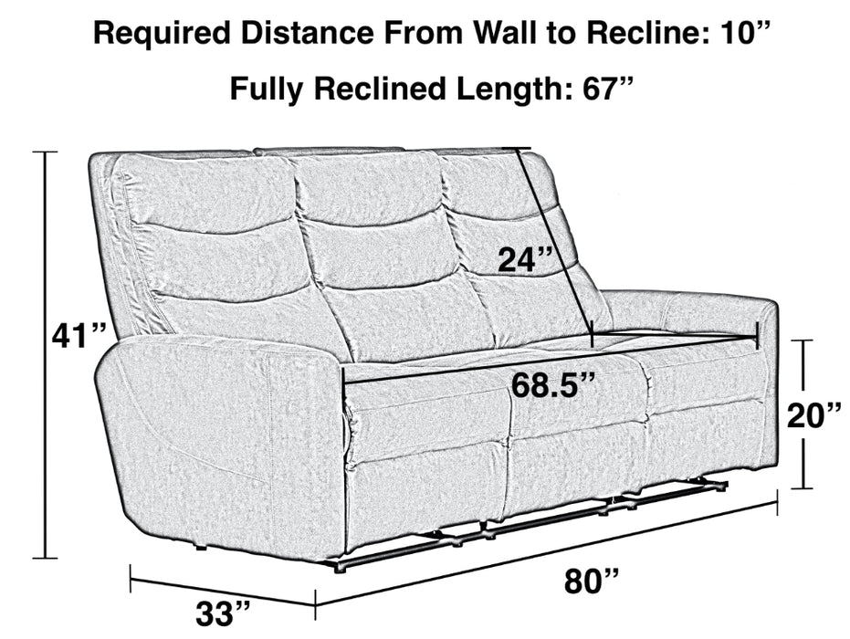 Catnapper - Fredda Power Headrest Power Lay Flat Reclining Sofa w/Zero Gravity in Coffee - 64481-COFFEE - GreatFurnitureDeal