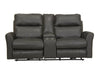 Catnapper - Fredda Power Headrest Power Lay Flat Reclining Console Loveseat w/Zero Gravity in Anthracite - 64489-ANTHRACITE - GreatFurnitureDeal