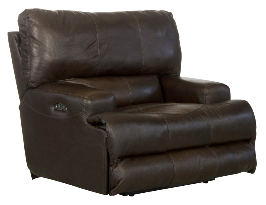 Catnapper - Wembley 3 Piece Power Lay Flat Reclining Living Room Set in Chocolate - 64581-CHO-P-3SET