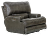 Catnapper - Wembley Power Headrest Power Lumbar Power Leather Recliner in Steel - 764580-7-STEEL-MTO - GreatFurnitureDeal