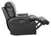 Catnapper - Wembley Power Headrest Power Lumbar Power Leather Recliner in Steel - 764580-7-STEEL-MTO - GreatFurnitureDeal