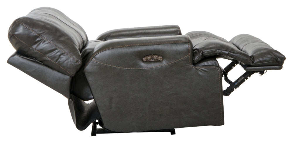 Catnapper - Wembley 2 Piece Lay Flat Reclining Sofa Set in Steel - 4581-STEEL-2SET
