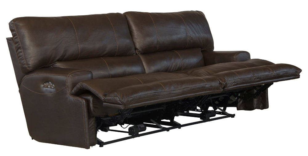 Catnapper - Wembley 2 Piece Power Reclining Sofa Set with Power Headrest & Power Lumbar in Chocolate - 764581-764589-CHOCOLATE-MTO