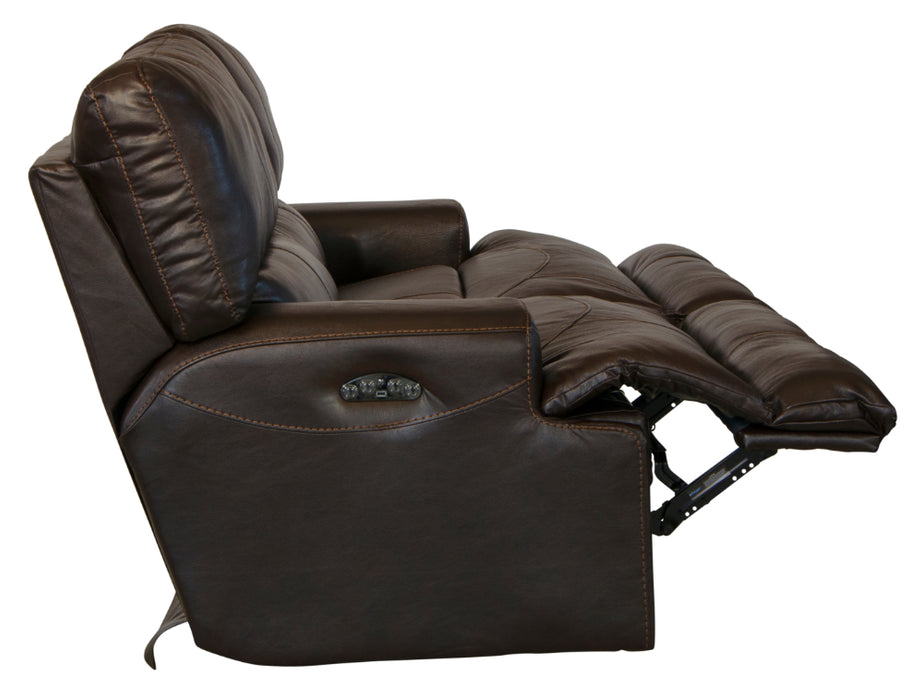 Catnapper - Wembley Lay Flat Reclining Sofa in Chocolate - 4581-CHO - GreatFurnitureDeal