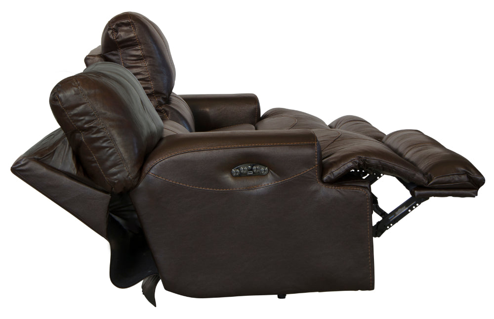 Catnapper - Wembley 2 Piece Power Reclining Sofa Set with Power Headrest & Power Lumbar in Chocolate - 764581-764589-CHOCOLATE-MTO