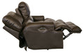 Catnapper - Wembley Power Headrest Power Lumbar Power Reclining Leather Sofa in Steel - 764581-STEEL-MTO - GreatFurnitureDeal