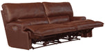 Catnapper - Wembley Power Headrest Power Lumbar Power Reclining Leather Sofa in Walnut - 764581-WALNUT-MTO - GreatFurnitureDeal