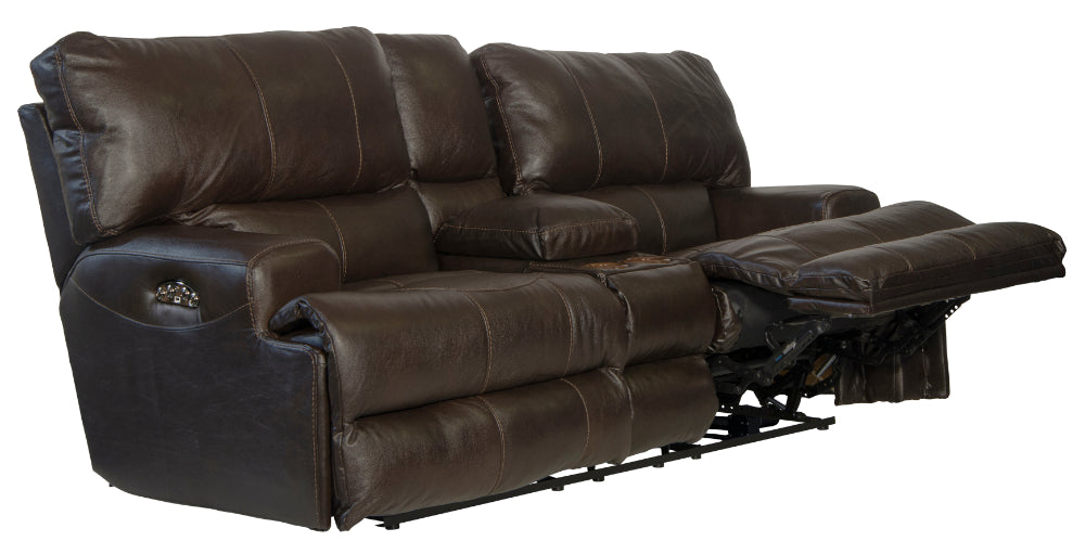 Catnapper - Wembley 3 Piece Power Lay Flat Reclining Living Room Set in Chocolate - 64581-CHO-P-3SET