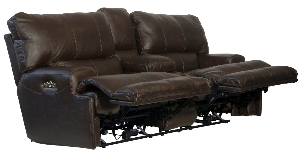Catnapper - Wembley 2 Piece Power Reclining Sofa Set with Power Headrest & Power Lumbar in Chocolate - 764581-764589-CHOCOLATE-MTO