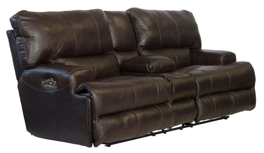 Catnapper - Wembley 3 Piece Power Reclining Living Room Set with Power Headrest & Power Lumbar in Chocolate - 764581-764589-764581-764589-764580-7-CHOCOLATE-CHOCOLATE-MTO