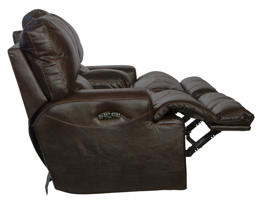 Catnapper - Wembley 3 Piece Power Lay Flat Reclining Living Room Set in Chocolate - 64581-CHO-P-3SET