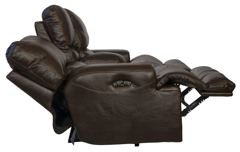 Catnapper - Wembley 2 Piece Power Reclining Sofa Set with Power Headrest & Power Lumbar in Chocolate - 764581-764589-CHOCOLATE-MTO
