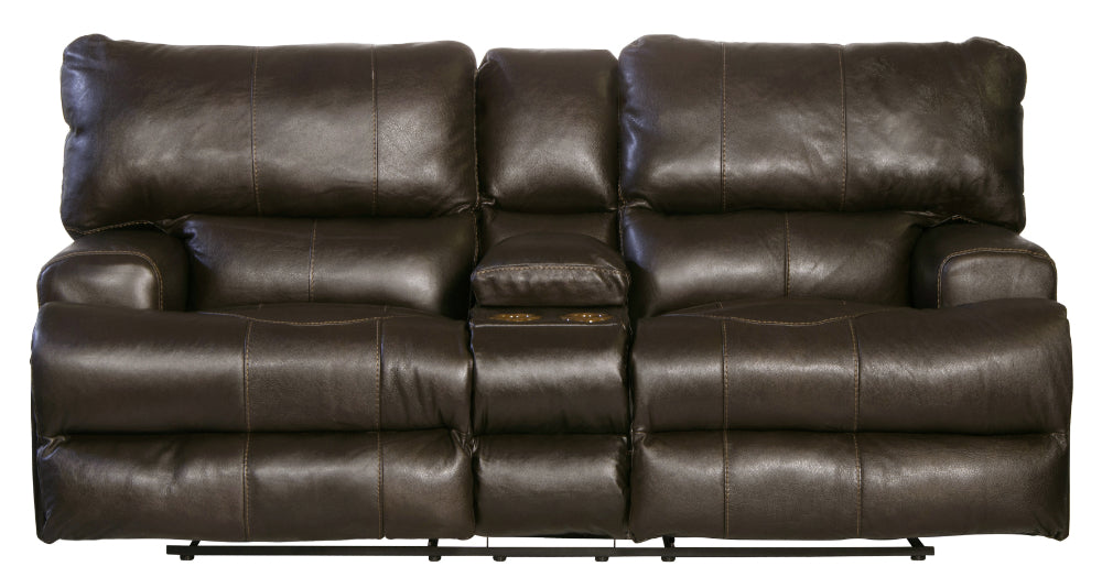 Catnapper - Wembley 2 Piece Power Lay Flat Reclining Sofa Set in Steel - 64581-STEEL-P-2SET