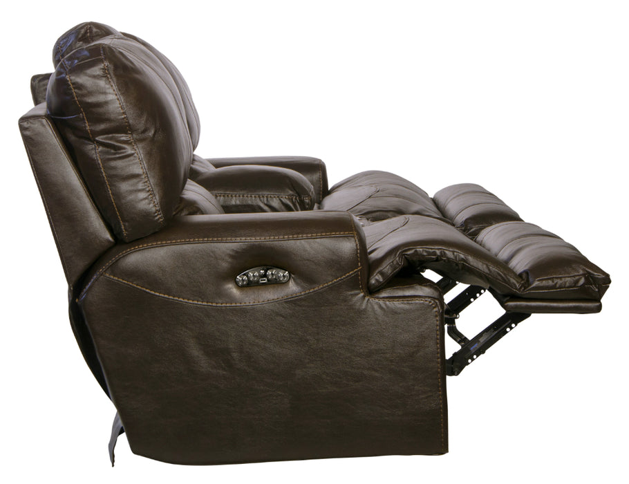 Catnapper - Wembley 3 Piece Power Reclining Living Room Set with Power Headrest & Power Lumbar in Steel - 764581-764589-764580-7-STEEL-MTO