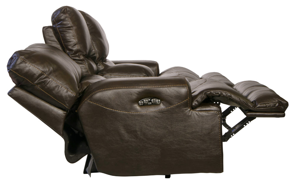 Catnapper - Wembley 2 Piece Lay Flat Reclining Sofa Set in Steel - 4581-STEEL-2SET